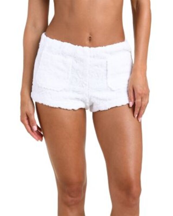 ラジャンス レディース ボトムス ハーフパンツ・ショーツ パイル ショートパンツ L'AGENCE Amiya Ornaterry Hot Shortswim Cover-Up White ホワイト｜ReVida 店
