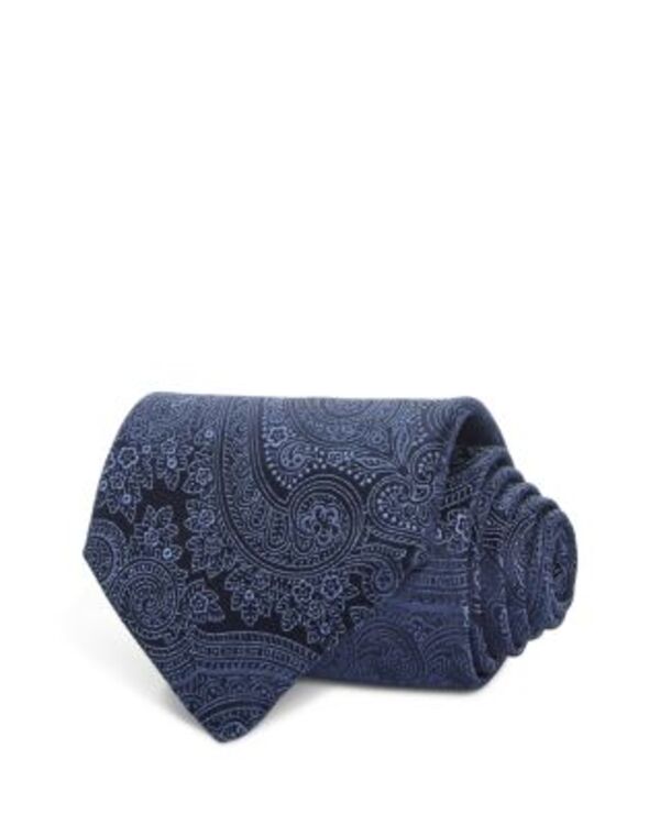 カナーリ メンズ 付属物 タイ 地絹 Canali Silk Classic Paisley Tie Blue 青碧