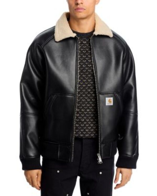 カーハート メンズ アウター ジャケット・ブルゾン Carhartt WIP Shepton Bomber Jacket Black/Natural ブラック