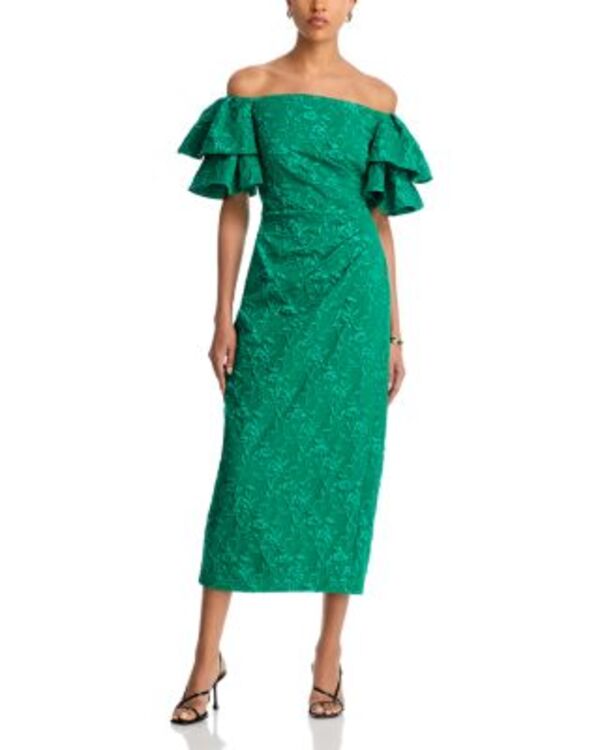 エリザジェイ レディース トップス ワンピース ミディ Eliza J Off-the-Shoulder Midi Dress Jade
