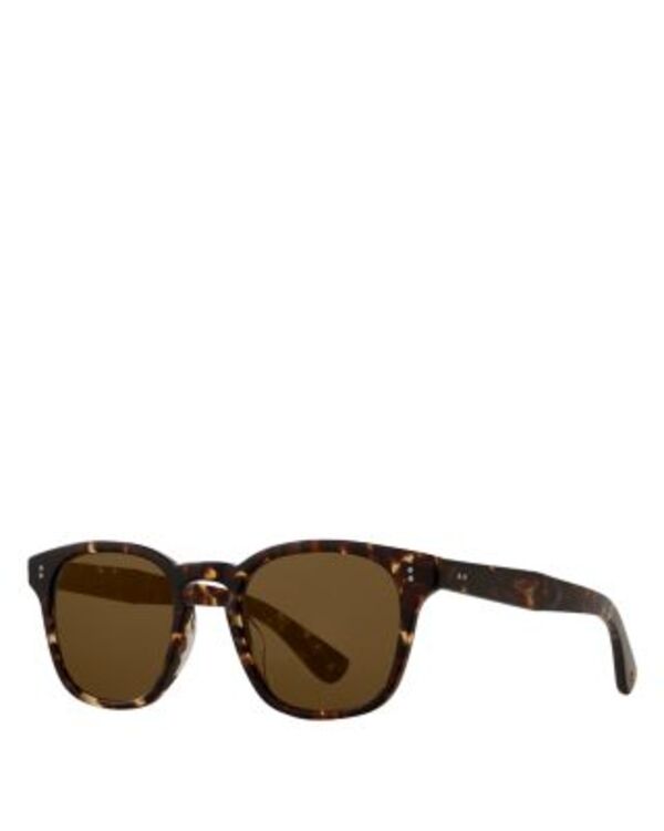 ギャレットライト レディース 佩び物 サングラス・アイウェア GARRETT LEIGHT Ace II Sun Square Sunglasses 49粍 Agate Tortoise/Semi-Flat Pure Coffee 珈琲