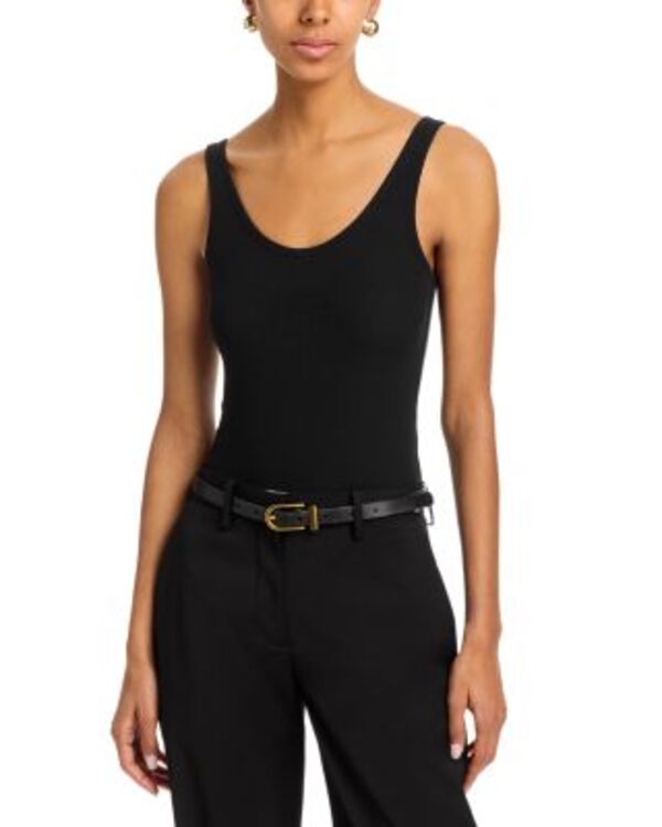 アンソニー・トーマス・メリロー レディース トップス タンクトップ ボディースーツ ATM Rib Tank Bodysuit Black ブラック