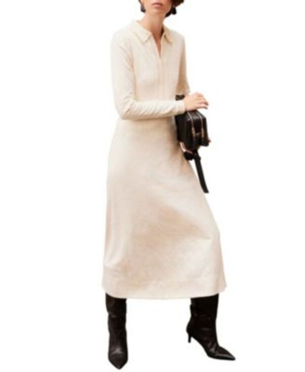ミルトンベルベット レディース トップス ワンピース ミディ Mint Velvet Women's Jacquard Zip Midi Dress Ivory アイボリー