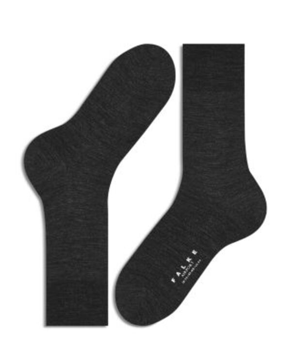 ファルケ メンズ アンダーウェア 靴下 ウール Falke Airport Wool Blend M lange Socks Black ブラック