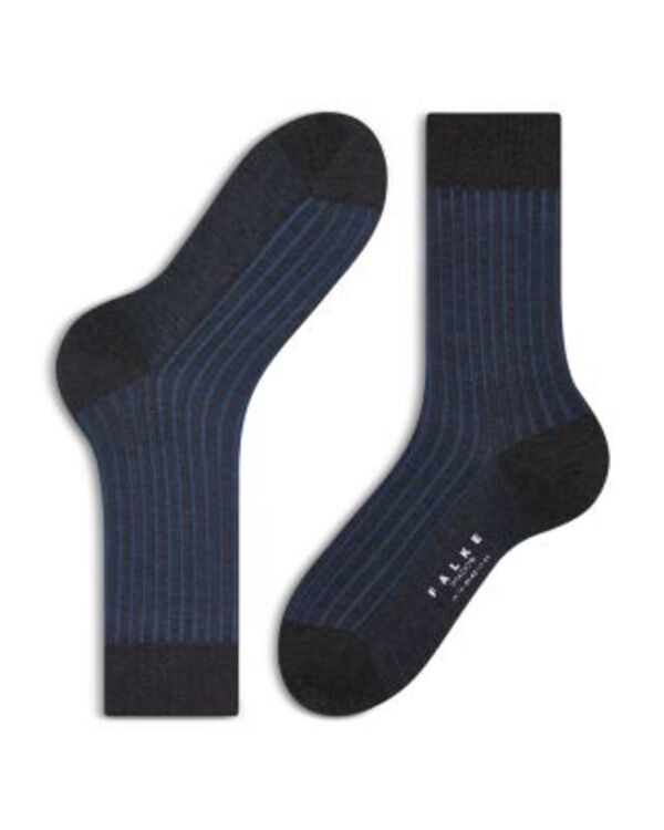 ファルケ メンズ アンダーウェア 靴下 ナイロン コットン Falke Shadow Mercerized Cotton & Nylon Dressocks Black ブラック｜ReVida 店