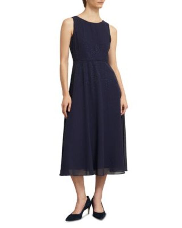 ホッブスロンドン レディース トップス ワンピース プチ HOBBS LONDON Petite Kiki Dress Midnight Navy ネイビー｜ReVida 店