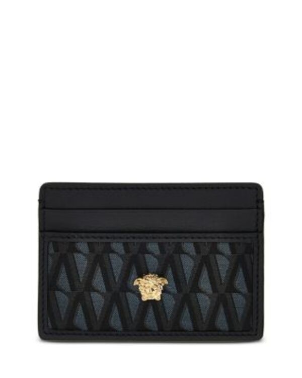 ヴェルサーチ メンズ アクセサリー 財布 Versace Biggie Card Case Black ブラック
