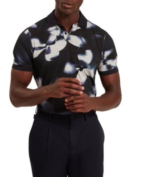 テッドベーカー メンズ トップス ポロシャツ フラワー柄 フラワー Ted Baker Longbri Short Sleeve Floral Polo Shirt Navy ネイビー