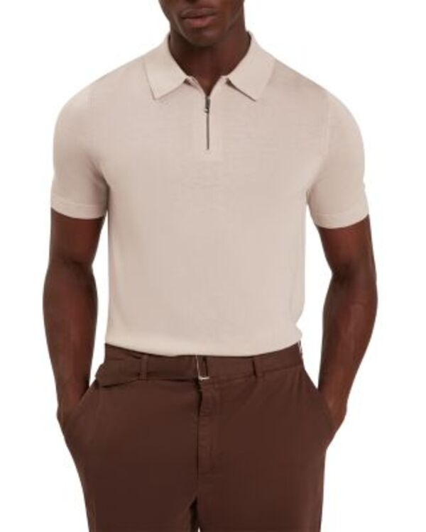 テッドベーカー メンズ トップス ポロシャツ ハーフジップ Ted Baker Givrans Quarter Zipolo Shirt Ecru エクリュ|ReVida 店
