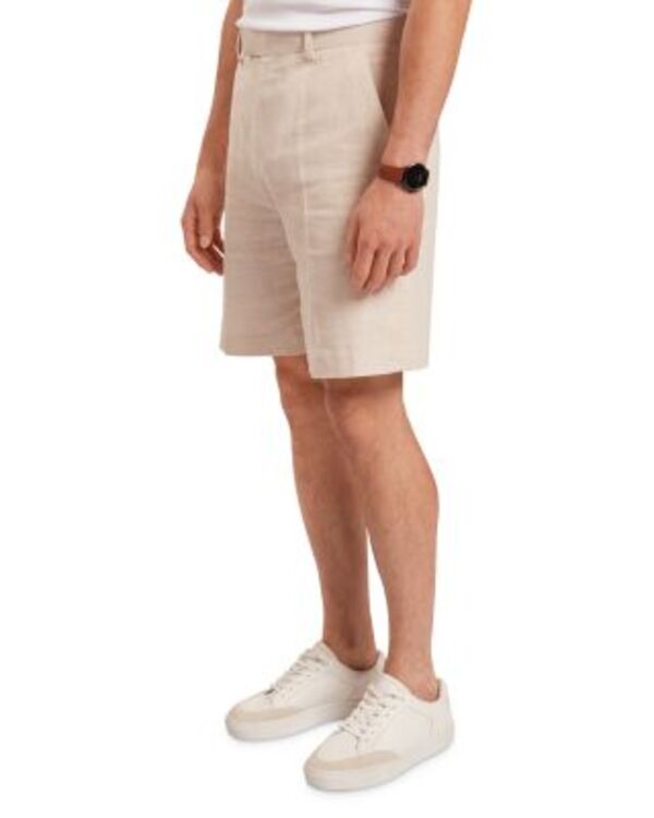 テッドベーカー メンズ ボトムス ハーフパンツ・ショーツ スリムフィット ショートパンツ リネン Ted Baker Givran Slim Fit Linen Shorts Ecru エクリュ