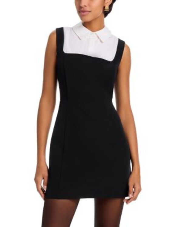 フレンチコネクション レディース トップス ワンピース クレープ ノースリーブ FRENCH CONNECTION Echo Crepe Sleeveless Dress Black/White ホワイト