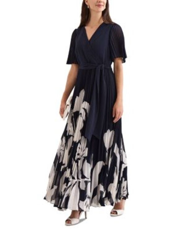 位相角・八つ レディース トップス 衣装 筋目 Phaseight Abigail Pleated Wrap Dress Navy 米国海軍