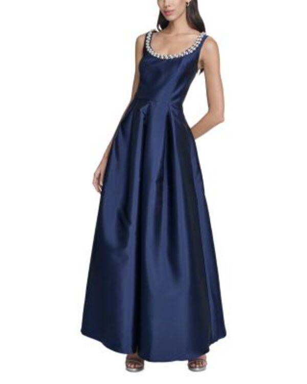 エリザジェイ レディース トップス 衣装 ノースリーブ Eliza J Sleevelesscoop Neck Ballgownavy 米国海軍