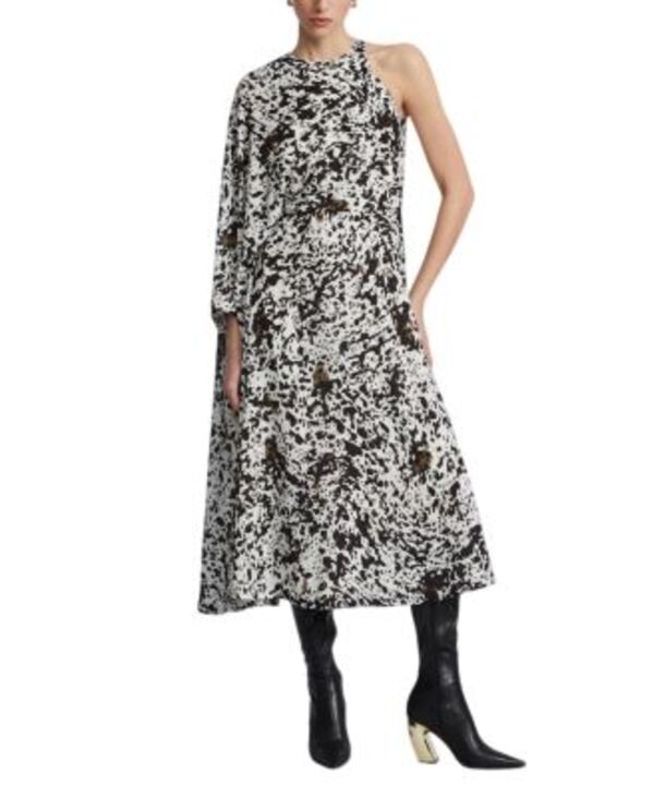 ビーシービージーマックスアズリア レディース トップス ワンピース ミディ BCBGMAXAZRIA One Sleeve Midi Dress Dotty Print