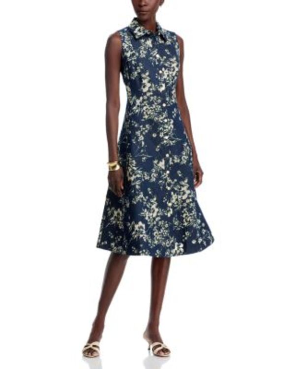 エリータハリ レディース トップス ワンピース デニム Elie Tahari The Gabby Denim Burnout Dress Dark Denim デニム
