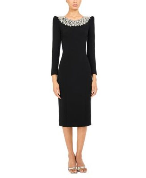 ジェニー・パッカム レディース トップス ワンピース ミディ Jenny Packham Jacquetta Embellished Midi Dress Liquorice
