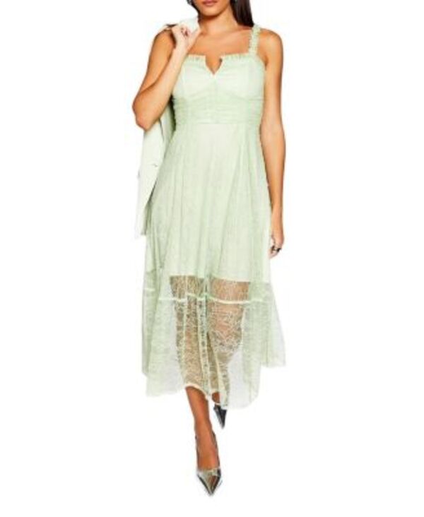 ウエアハウス レディース トップス ワンピース レース マキシ Warehouse Runway Lace Detail Maxi Dressage セージ