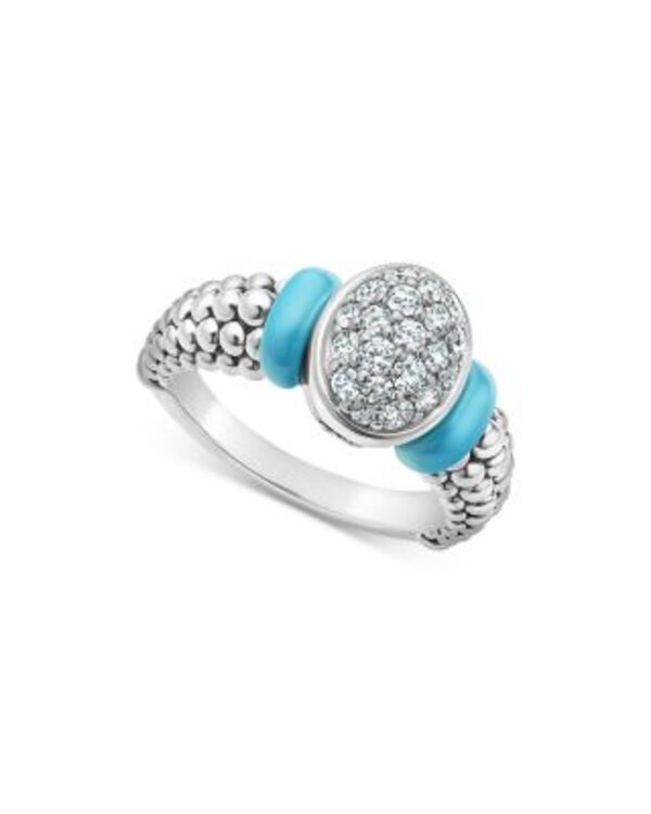 ラゴス メンズ 付属物 輪っか LAGOS Blue Caviar \u0026 Diamond Sterling Silver Statement Ring Blue/Silver 青碧