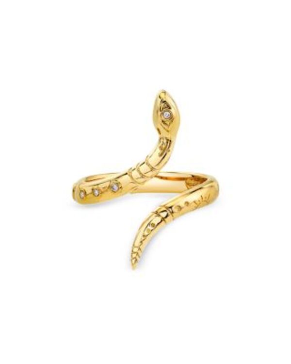 シドニーエヴァン レディース アクセサリー リング Sydney Evan 14K Yellow Goldiamond Snake Wrap Ringold ゴールド