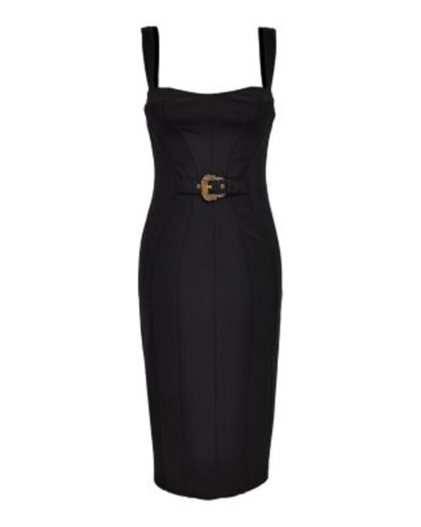 ヴェルサーチ レディース トップス ワンピース Versace Jeans Couture Punto Milano Barbara Dress Black ブラック