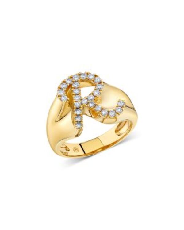 シドニーエヴァン レディース アクセサリー リング Sydney Evan 14K Yellow Goldiamond Script Letter Signet Ring 0.41 tcw Gold ゴールド