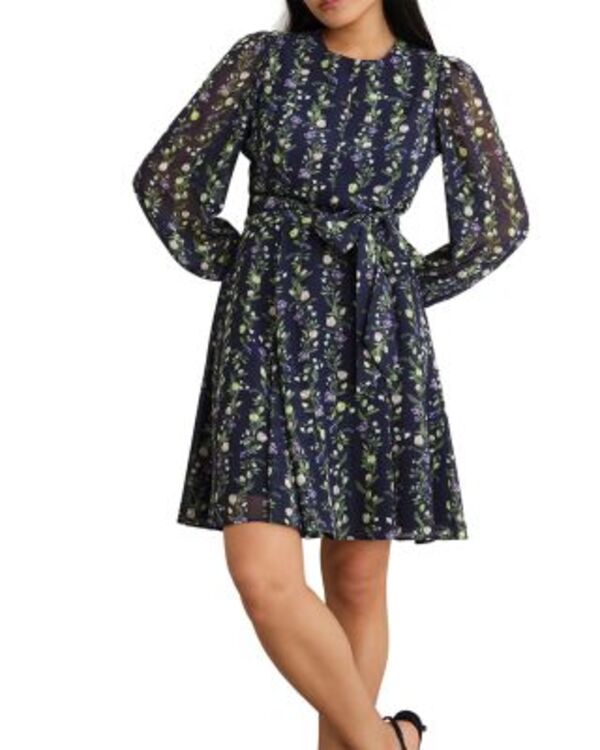 ホッブスロンドン レディース トップス ワンピース HOBBS LONDON Emilia Dress Midnight Multi マルチカラー｜ReVida 店