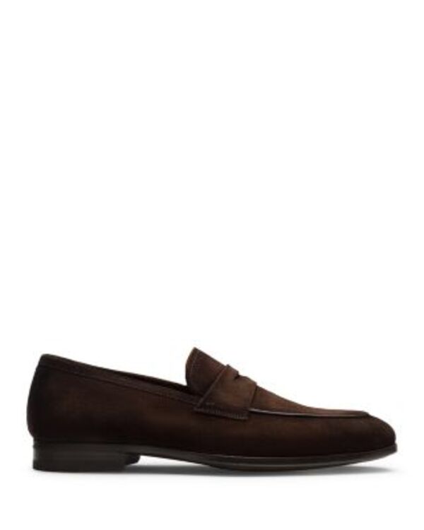 マグナーニ メンズ シューズ スリッポン・ローファー スエード Magnanni Men's Malcolm Suede Loafers - Exclusive Midbrown
