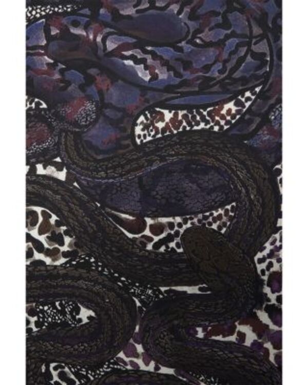 ザディグ エ ヴォルテール レディース アクセサリー マフラー・ストール・スカーフ プリント シルク Zadig & Voltaire Snake Print Mixed Silk Square Scarf Burgundy バーガンディ