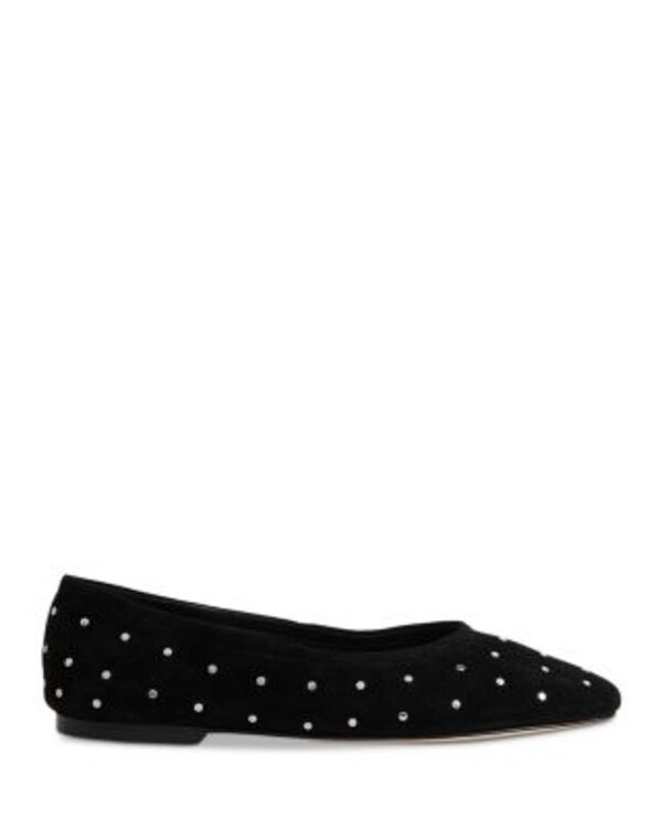 ホイッスルズ レディース シューズ パンプスエード Whistles Women\u0027s Karina Suede Stud Ballet Flats Black 黒いこと