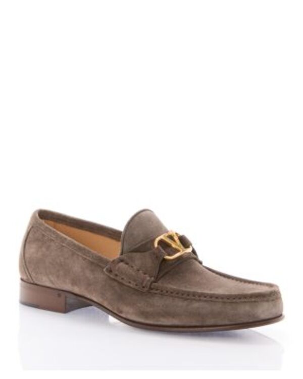 ヴァレンティノ メンズ シューズ スリッポン・ローファー Valentino Garavani Men\u0027s Hardware Loafers Grey 薄墨色