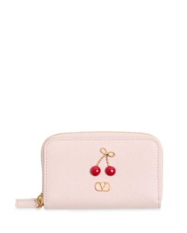 ヴァレンティノ レディース アクセサリー 財布 ミニ ロゴ Valentino Garavani Valentino Cherryfic VLogo Mini Zip Wallet Rose Quartz