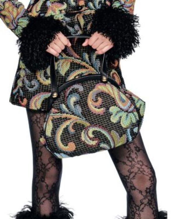 アナスイ メンズ バッグ Anna Sui Tapestry Memento Bag Black Multi ブラック
