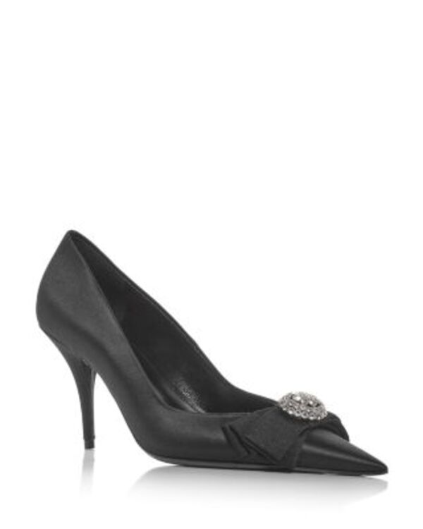 バレンシアガ レディース シューズ パンプス Balenciaga Women\u0027s Avenue Palazzo Pointed Pumps Black/Crystal 黒いこと