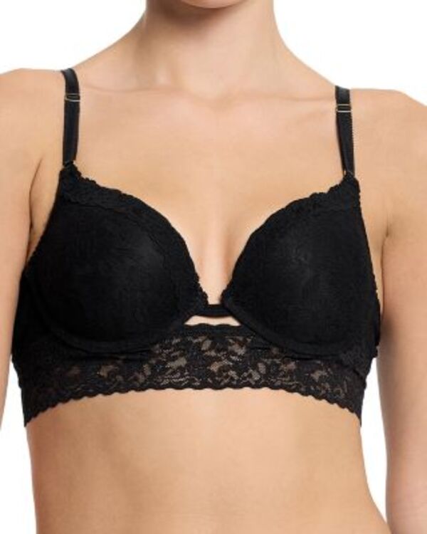 ハンキーパンキー レディース アンダーウェア ブラジャー レース Hanky Panky Signature Lace Plunge Push Up Bra Black ブラック