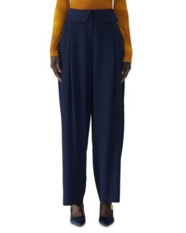 ジェイソン ウー レディース ボトムス カジュアルパンツ プリーツ Jason Wu Collection Foldover Waistband Pleated Pants Navy ネイビー｜ReVida 店 79,640円