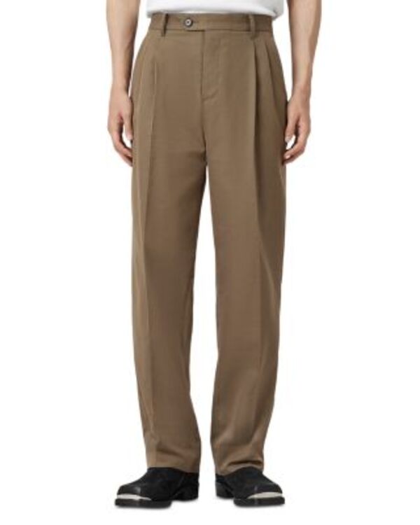 オールセインツ メンズ ボトムス カジュアルパンツ プリーツ トール ALLSAINTS Tallis Pleated Straight Fit Pants Black ブラック｜ReVida 店