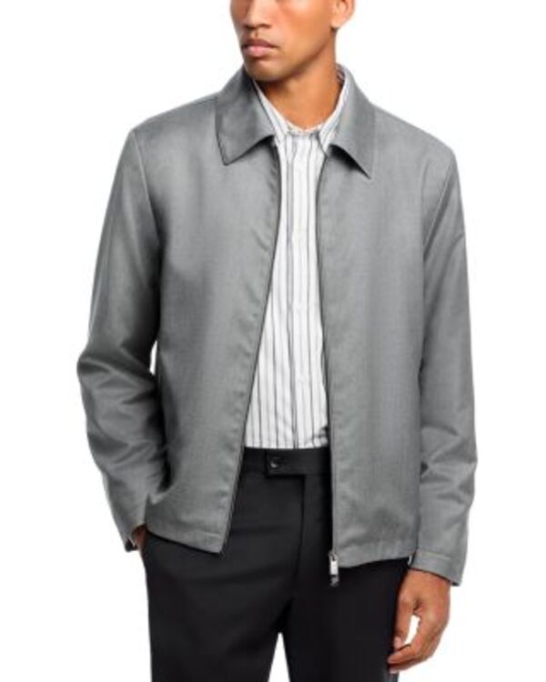 ボス メンズ アウター ジャケット・ブルゾン スリムフィット BOSS Hanry Wing Slim Fit Jacket Medium Grey グレー