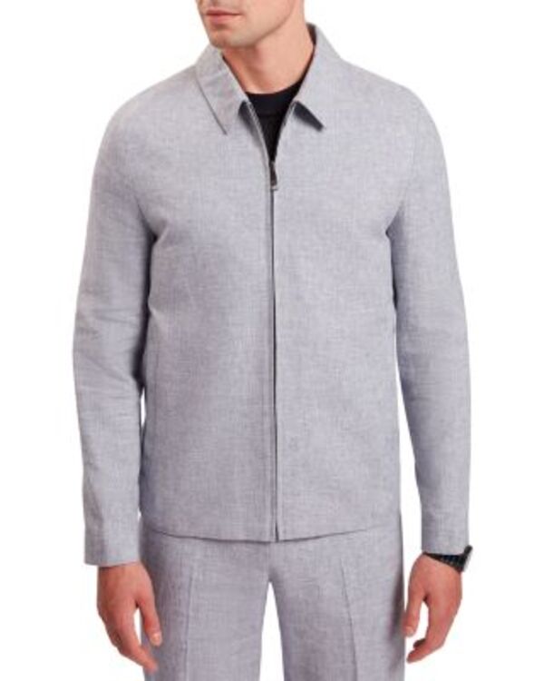 テッドベーカー メンズ アウター ジャケット・ブルゾン リネン Ted Baker Ashleyj Linen Blend Harrington Jacket Stone ストーン
