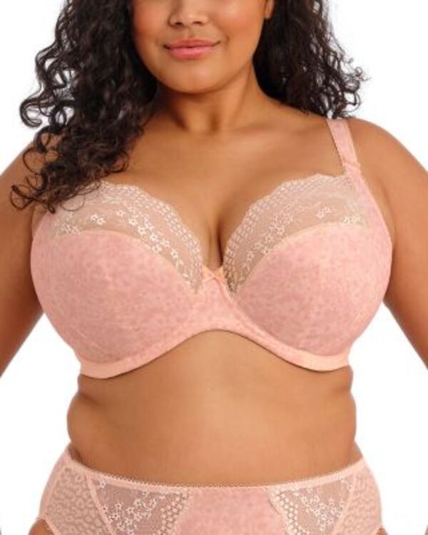 エロミ レディース アンダーウェア ブラジャー Elomi Lucie Underwire Plunge Bra Pale Blush ブラッシュ｜ReVida 店