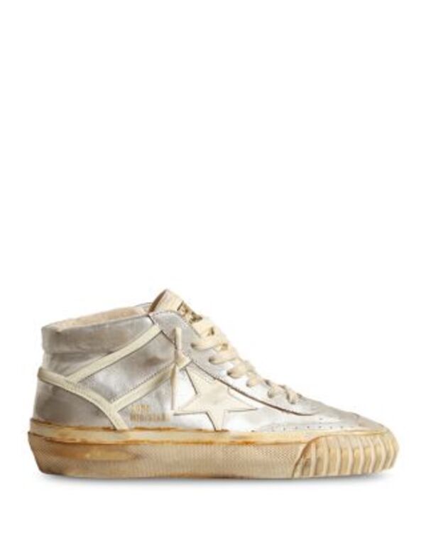 ゴールデングース メンズ シューズ スニーカー Golden Goose Men's Mid Star 2 Laminated Sneakersilver White ホワイト