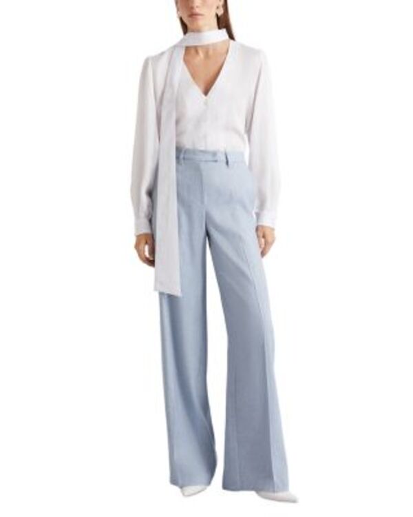 マレーラ レディース ボトムス カジュアルパンツ Marella Straight Palazzo Pants Light Blue ブルー|ReVida 店