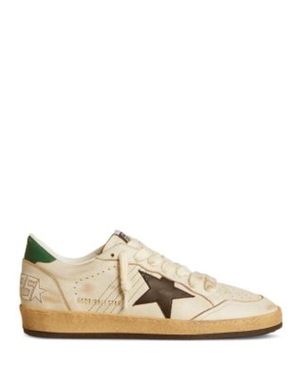 ゴールデングース メンズ シューズ スニーカー レザー Golden Goose Unisex Ball Star Leather Sneakers White Black ホワイト
