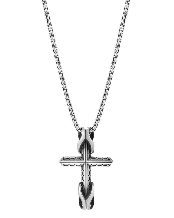 ジョン ハーディー メンズ 首輪 チョーカー 付属品 Sterling Silver Classic Chain Cross Pendant Necklace 24 Silver 送料無料 大きさサブスティテューション無料 ジョン ハーディー メンズ アクセサリー ネックレス チョーカー Silver Diahc Ae