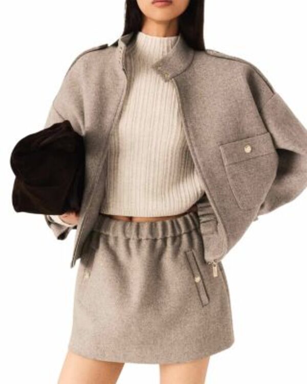 マージュ レディース アウター ジャケット・ブルゾン ウール Maje Mixed Wool Jacket Beige ベージュ