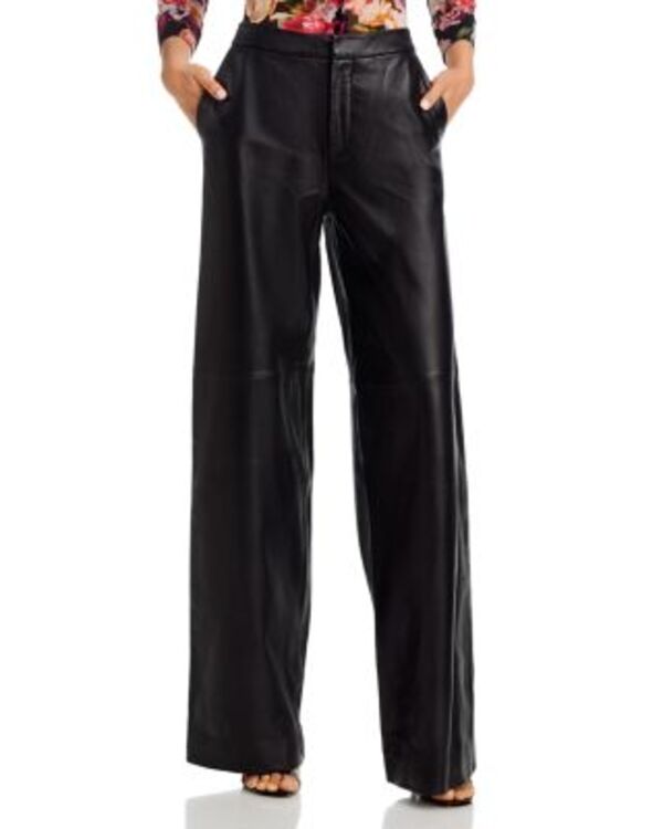 ラジャンス レディース ボトムス カジュアルパンツ レザー L'AGENCE Livvy Leather Pants Black ブラック｜ReVida 店 212,900円