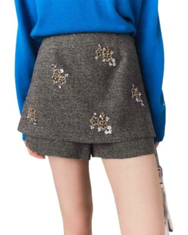 マージュ レディース ボトムス ハーフパンツ・ショーツ ショートパンツ Maje Ipevron Herringbone Shorts Grey グレー