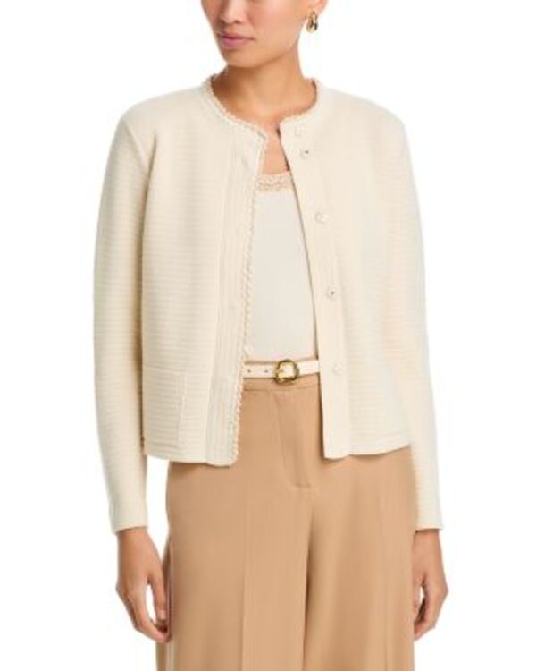 ファビアナ フィリッピ レディース アウター ニット・セーター クルーネック カーディガン Fabiana Filippi Crewneck Cardigan Sweater Burro｜ReVida 店