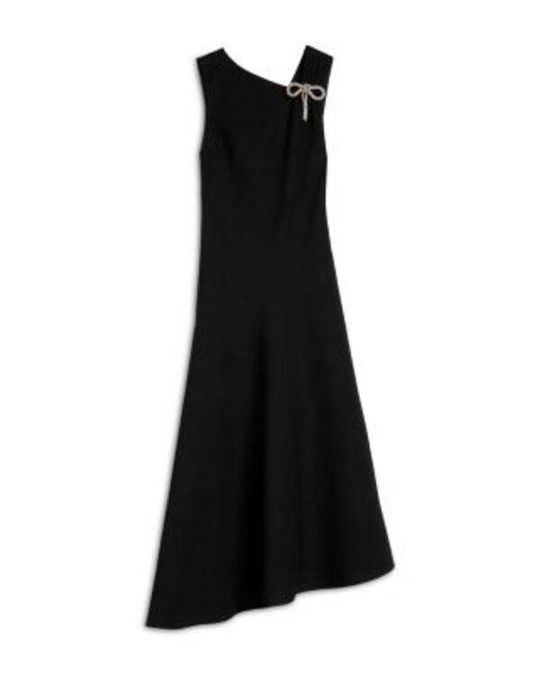 ジル・サンダー レディース トップス ワンピース アシンメトリー ノースリーブ Jil Sander Sleeveless Asymmetric Dress Black ブラック|ReVida 店
