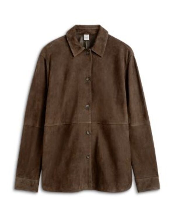 トーテム レディース トップス プルオーバー スエードクロス TOTEME Soft Suede Overshirt Bark