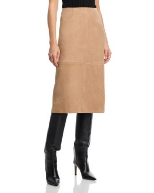 シムカイ レディース ボトムスカート レザー SIMKHAI Harriso Desert Leather Skirt Desert Sand サンド｜ReVida 店